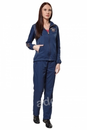 Женский спортивный костюм из плащевки темно-синий (15L-RG-976)